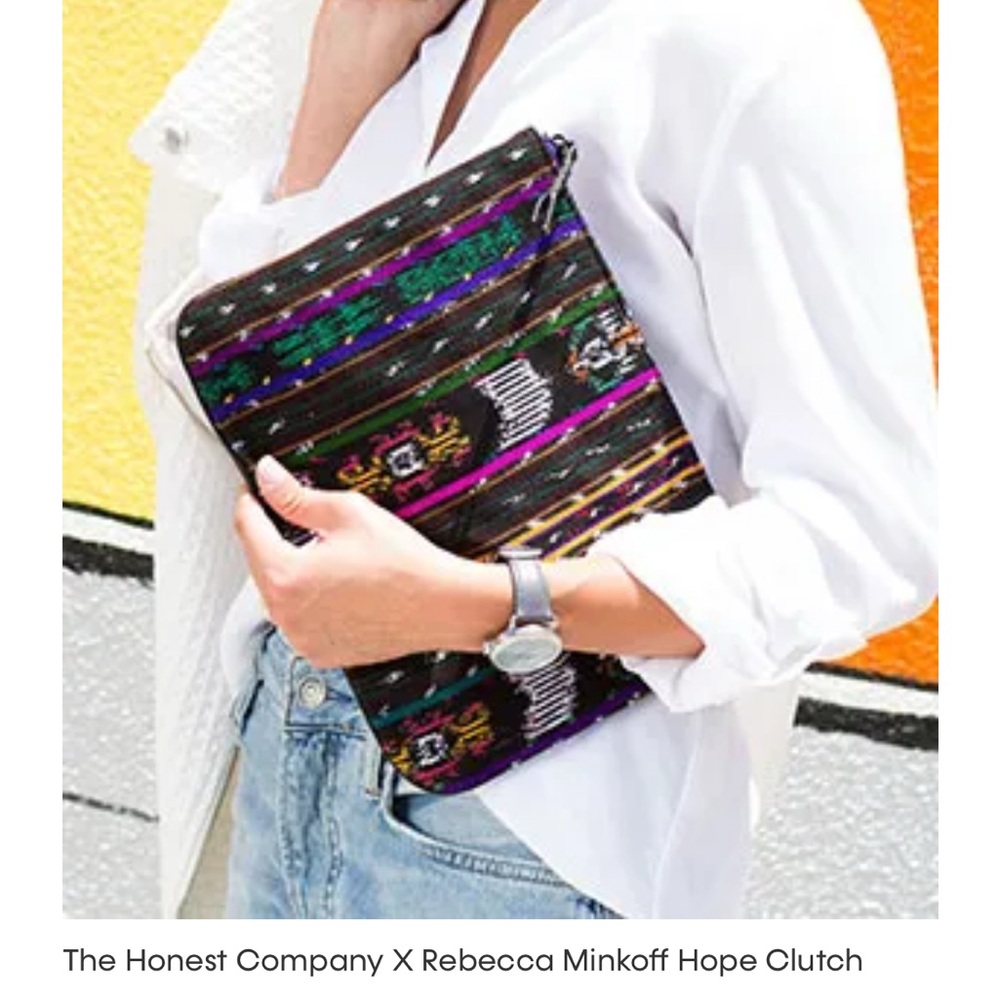 Rebecca Minkoff x The Honest Company Pouch Purse\ Tech Case Guatemalan 8 x 10.5”